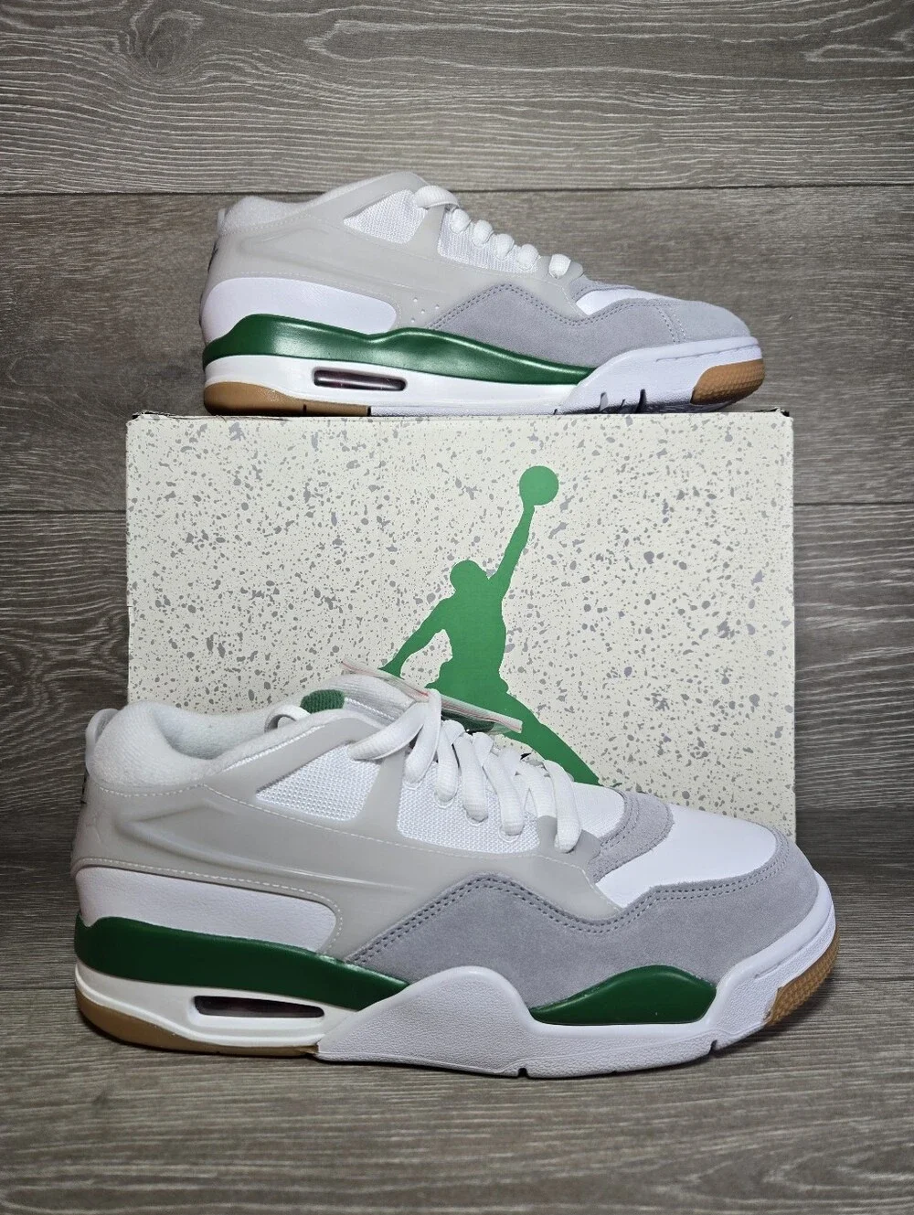 Nike Air Jordan 4 RM Sneakers White / Pine Green / Grey FQ7939-103 Select Size